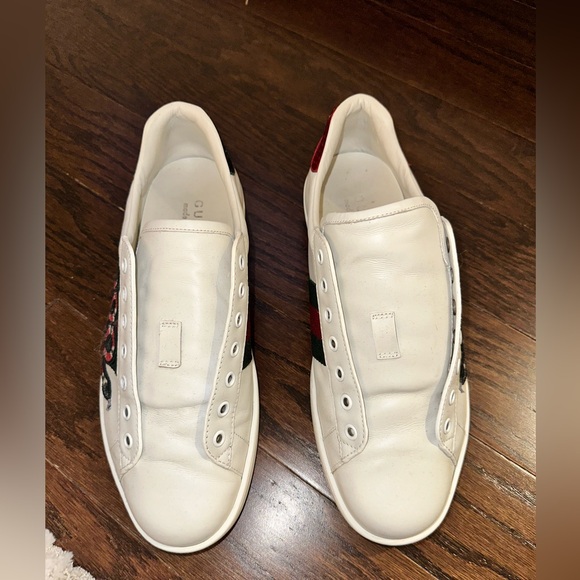 Gucci Ace Embroidered Leather Snake Sneaker 2016 8.5US - Picture 3 of 8